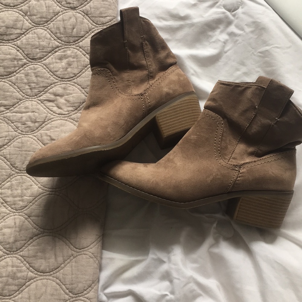 Tan ankle boots